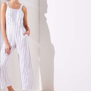 Loft striped jumpsuit